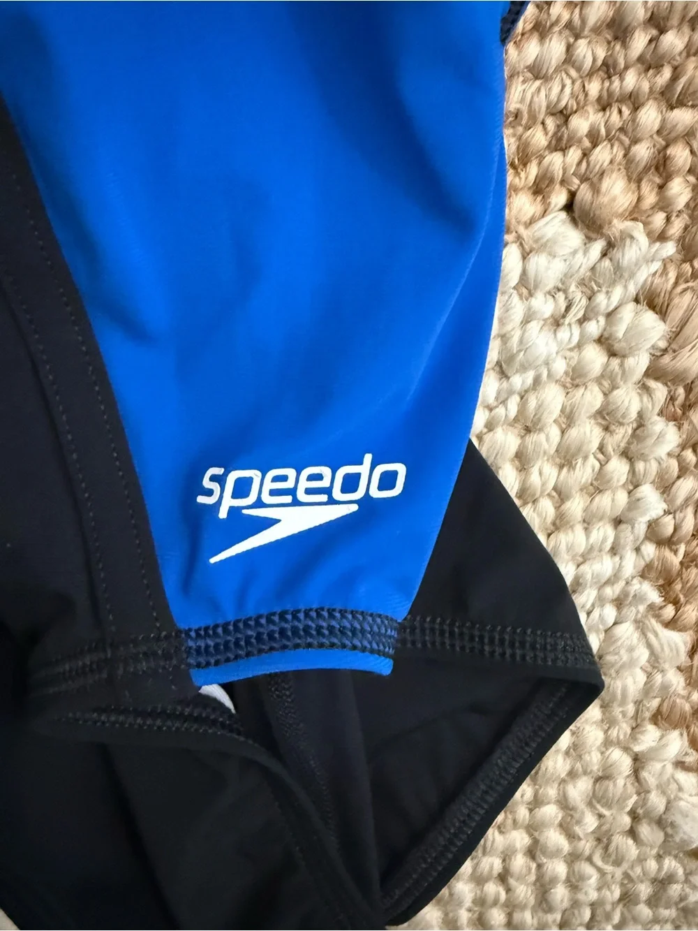 2pc - Speedo Girls' Blue & Yellow Geometric One-Piece Swim Suit 8/24